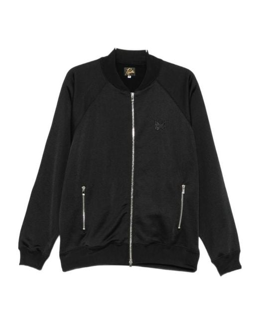 Needles Black Logo-Embroidered Sweatshirt for men