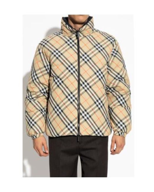 Burberry Metallic Checked Zip-Up Reversible Padded Jacket for men