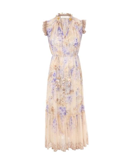 Zimmermann Pink Dawning Flutter Dress