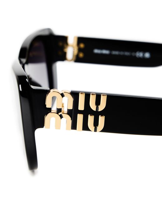 Miu Miu White Rectangular Sunglasses