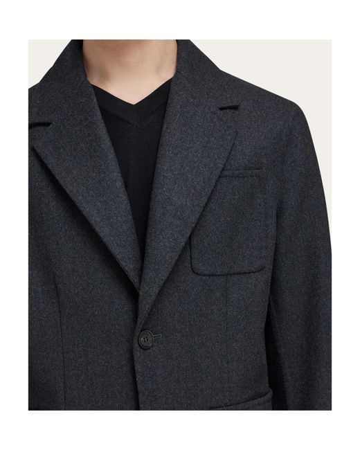 Ferragamo Blue Single Breasted Blazer for men
