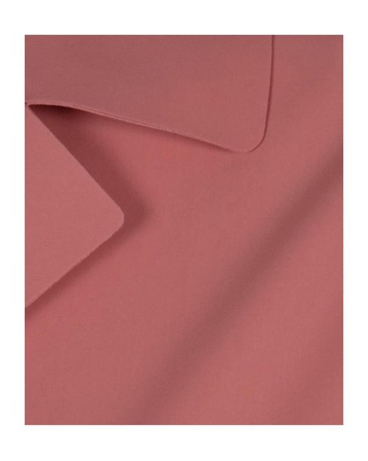 Herno Red Single-Breasted Long-Sleeved Coat