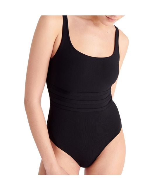 Eres Black Solid Color One-Piece Swimsuit