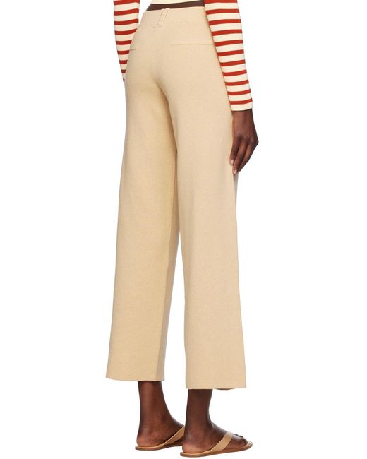 Staud Natural Belt-Loop Casual Pants