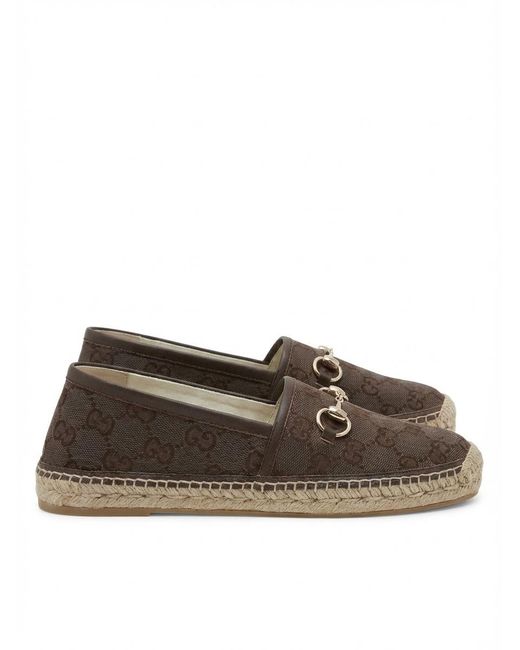 Gucci Brown Espadrille With Horsebit