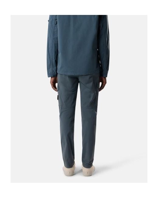 Stone Island Blue Regular-Tapered-Fit Cargo Trousers for men