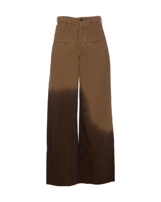 Uma Wang Brown Wide-Leg Casual Pants