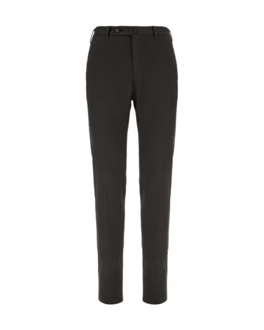Pt Pantaloni Black Slim-Fit Tailored Trousers for men