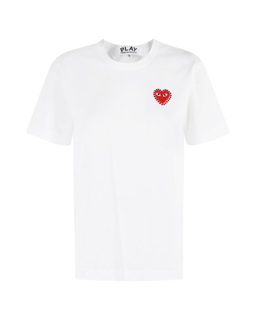 COMME DES GARÇONS PLAY White Crew Neck T-Shirt