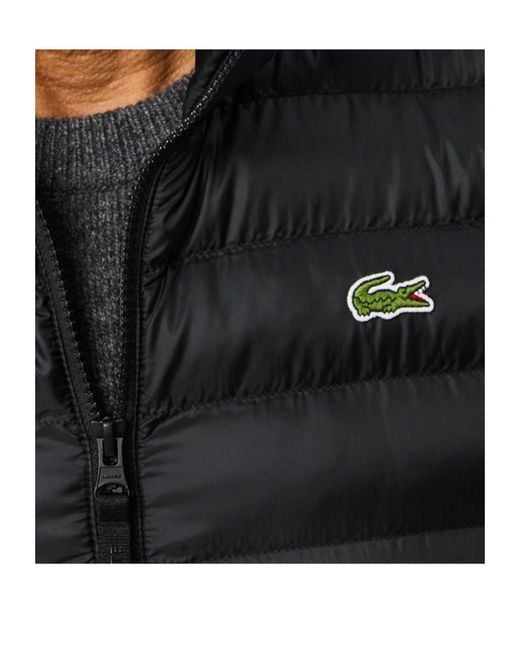 Lacoste Black Padded Gilet for men