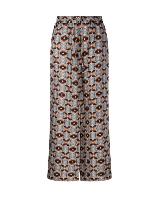 Pierre Louis Mascia Multicolor Aloe Printed Wide-Leg Pants
