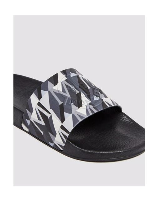 Moncler White Basile Slip-On Slides for men