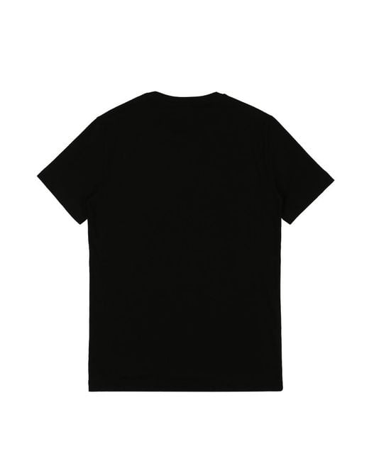 EA7 Black Logo T-Shirt With Round Neck for men