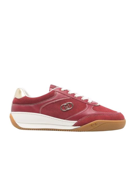 Liu Jo Red Lewis Logo Sneakers