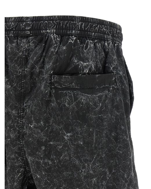 Thom Krom Black 37 Marble Effect Bermuda Shorts for men