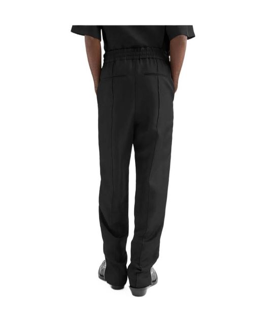Jil Sander Black Piped-Trim Trousers for men