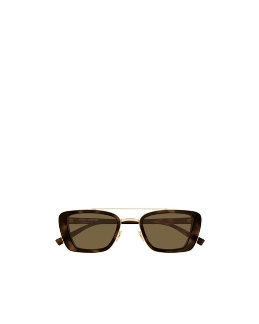 Saint Laurent Multicolor Eyewear Pilot Frame Sunglasses for men