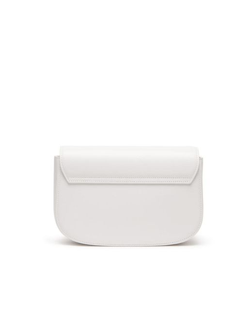 DIESEL White 1Dr Leather Shoulder Bag