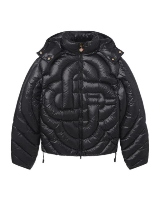 Casablanca Black Monogram Quilted Puffer Jacket for men
