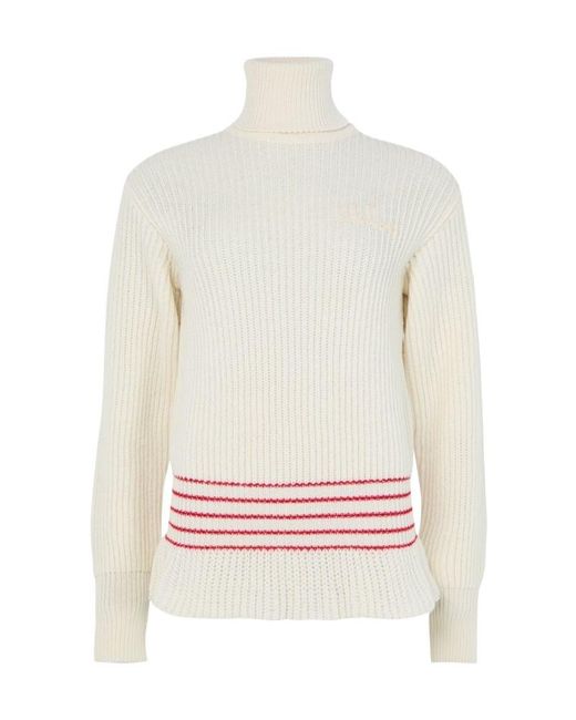 Chloé White High-Neck Long-Sleeved Sweater
