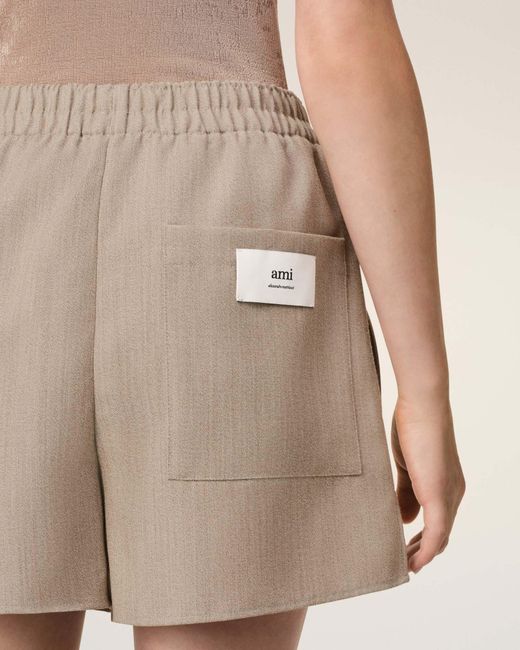 AMI Natural Ami Elastic Waist Shorts for men