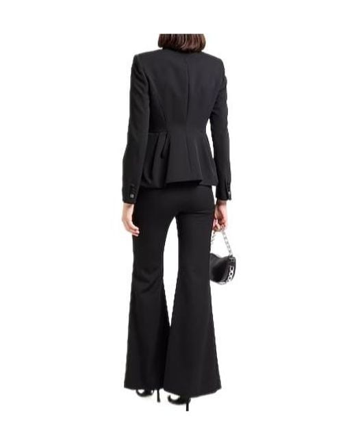 Max Mara Black Minimal Single-Breasted Blazer