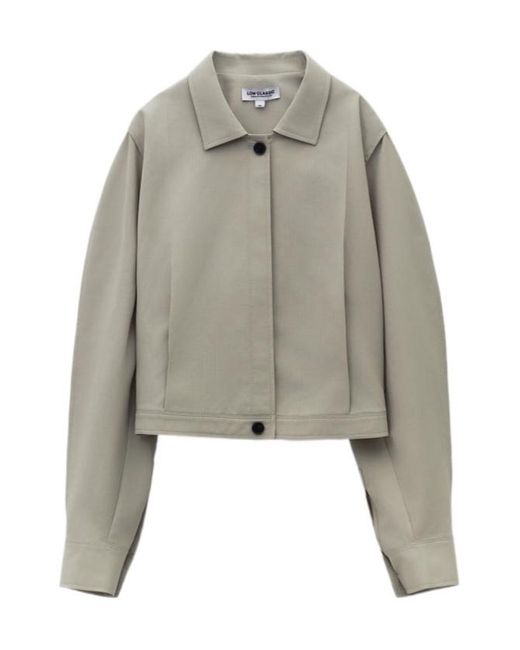 Low Classic Gray Pinched Shirt Jacket
