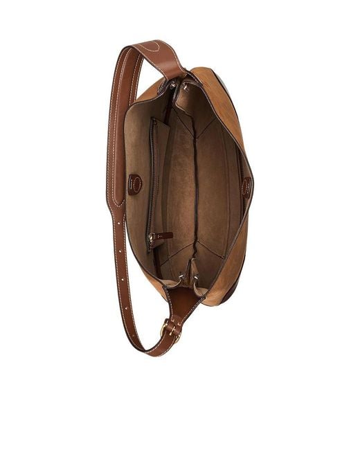 Polo Ralph Lauren Brown Half-Moon Shape Shoulder Bag