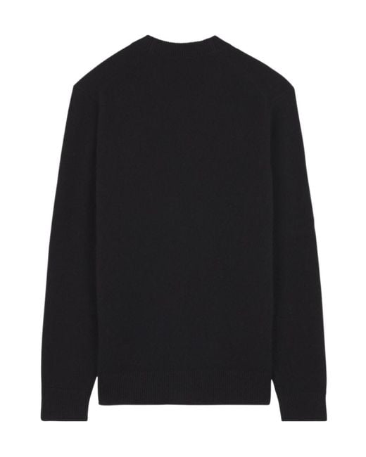 Maison Kitsuné Black Maison Kitsuné Bold Fox Head-Patch Button-Up Cardigan for men