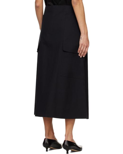Studio Nicholson Black Midi Skirt