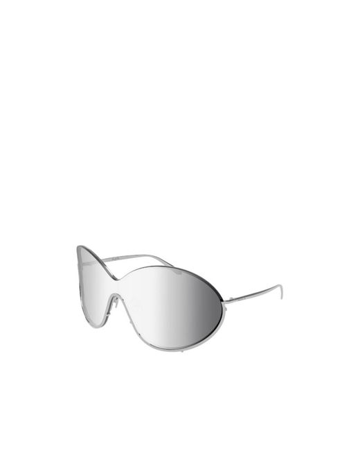 Alaïa White Alaïa Oversized Shield Frame Sunglasses