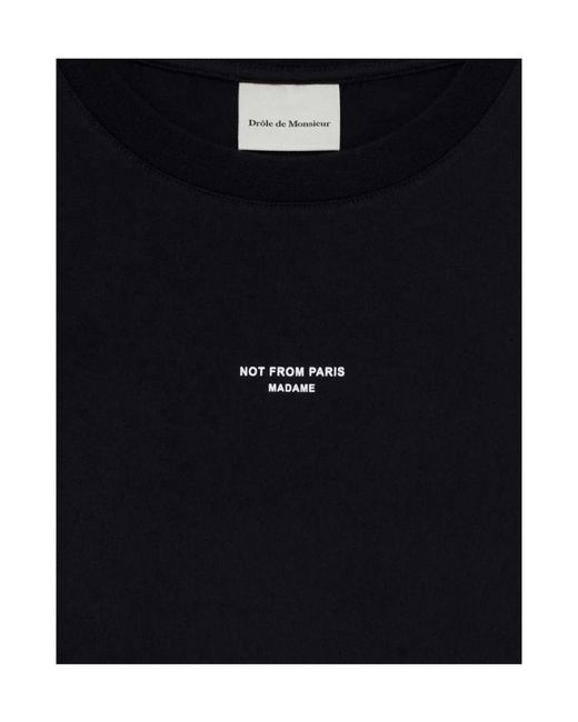 Drole de Monsieur Black Crew-Neck Tank Top for men