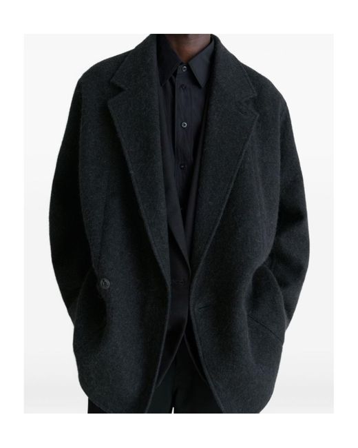 Lemaire Black Felted Jacket for men
