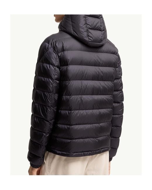 Moncler Black Verith Hooded Zip-Up Short Puffer Jacket for men