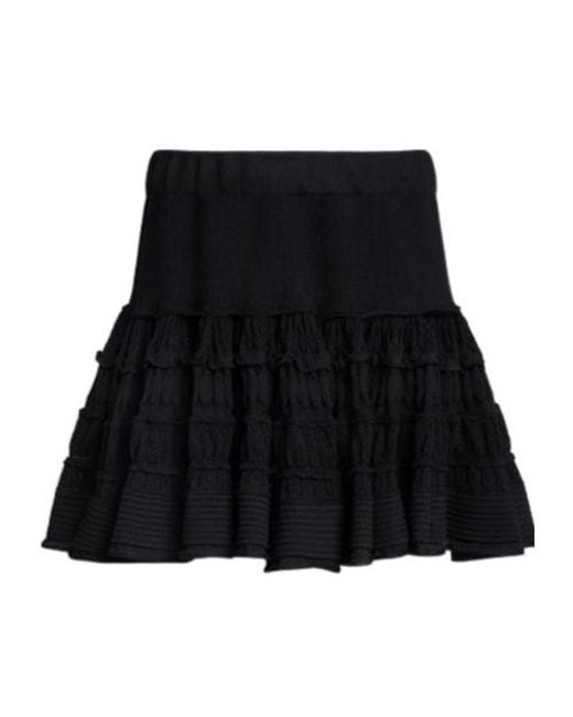 Alaïa Black Wool Crinoline Skirt