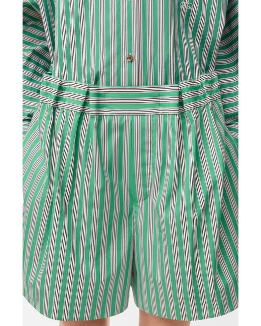 Loewe Green Striped Shorts
