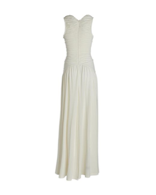 N°21 White V-Neck Pleated Dress