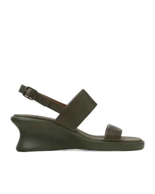 Camper Green Leather Sandals For