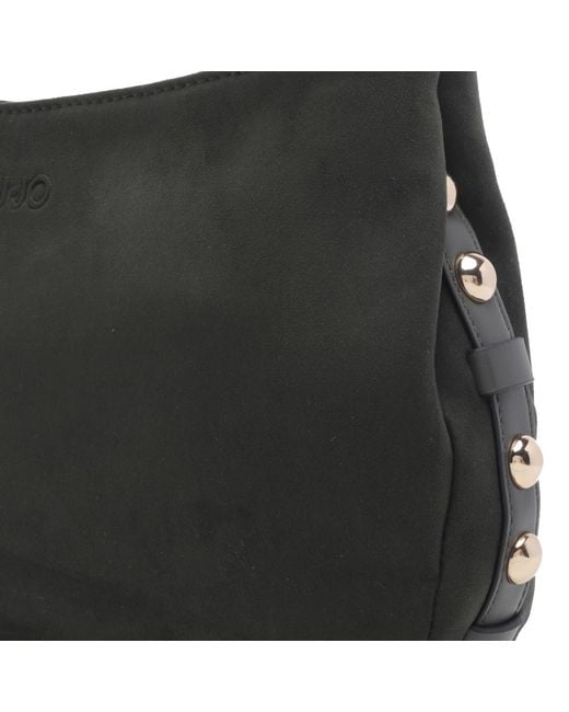 Liu Jo Purple Logo Studded Shoulder Bag