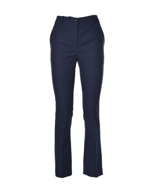 Moschino Blue Boutique High Waisted Flared Trousers