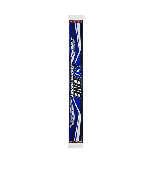 Martine Rose Blue Fringed Scarf for men