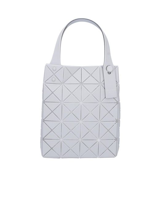 Issey Miyake White Prism Plus Geometric Tote Bag