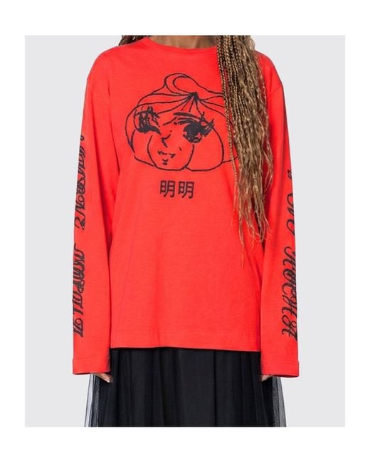 Simone Rocha Red Patterned T-Shirt