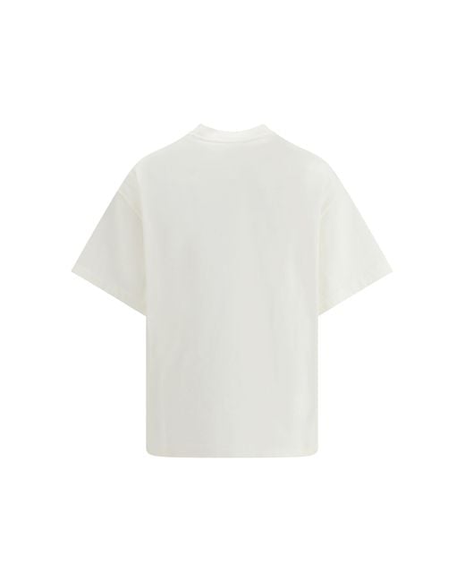 Jil Sander White Logo-Printed Crewneck T-Shirt