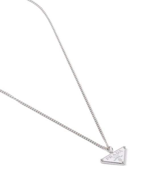 Prada White Symbole Necklace