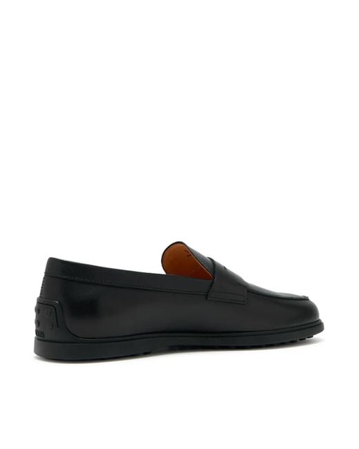 Tod's Black Penny-Slot Slip-On Loafers for men