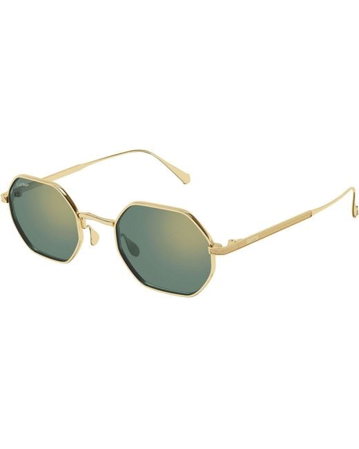 Cartier Green Geometric Frame Sunglasses for men