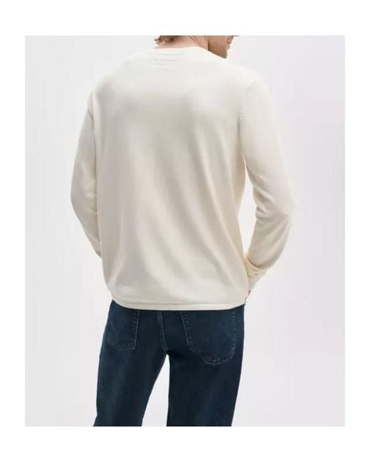 Rag & Bone White Crew-Neck Knit Top for men