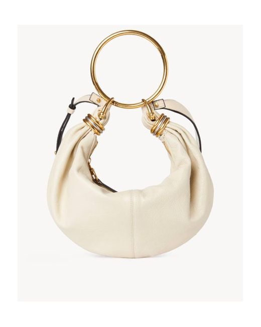 Chloé White Chloé Bracelet Zip-Detailed Small Hobo Bag