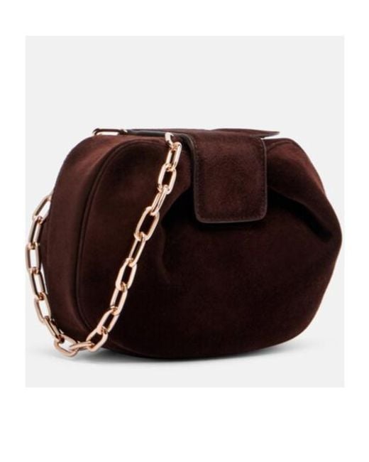 Gabriela Hearst Red Soft Demi Suede Clutch